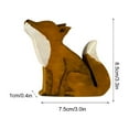 thumbnail image 4 of YATLTE Wooden Crafts Doorplate Corner Decoration, Mama and Baby Fox Door Topper Adorable Fox Shape Statue Door Corner Sculpture for Office and Household, 4 of 7