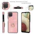 thumbnail image 2 of Fit for Samsung Galaxy A12 5G Case Card Pocket 360° Rotatable Ring Holder Kickstand, Shockproof Drop Resistant PU Leather Soft TPU Back Protective Phone Case For Samsung Galaxy A12 5G, Pink, 2 of 8