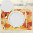thumbnail image 2 of Ambesonne Abstract Place Mats Set of 4, Orange Triangles Art, Standard Size, Orange and Yellow, 2 of 5