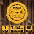 thumbnail image 3 of Hoja de sierra circular DEWALT DWA271460 60T 184mm, 3 of 9