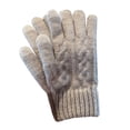 thumbnail image 2 of Knit Screen Gloves Winter Five Finger Couple Cycling Plus Fleece Student Thickened Warm Retro Woman, 2 of 4