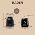 thumbnail image 5 of Haden Heritage 2 Slice Wide Toaster & Electric Water Kettle, Black & Chrome, 5 of 12