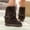 Coffee, variant on Fur Boots,Womens Winter Boots,Women's Faux Fur Mid Calf Snow Boots - Round Toe Suede Warm Fur Lined Platform Flat Comfort Outdoor Winter Fashion Boots(Beige 37)