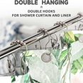 thumbnail image 3 of 12 Pcs Shower Curtain Hooks, Shower Curtain Rings Rust Proof Balanced Glide Double Shower Curtain Ho, 3 of 5