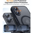 thumbnail image 3 of Magnetic Case for iPhone 16 Pro Max with Full Camera Protection [Compatible with Magsafe] [Translucent Matte] Protective Phone Case, Hot Pink,Black, 3 of 5