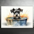 thumbnail image 2 of Miniature Schnauzer Dog Canvas Bathroom Décor - Unique Bath Wall Decor - Modern Canvas Bathroom Wall Art - Room Decor - Bathroom Decorations - Restroom Sign - Wall decor living room, 2 of 4