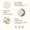 thumbnail image 3 of Placemats Maxpearl de piel sintética, juego de 6 unidades, impermeables, color beige, 3 of 9