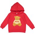 thumbnail image 2 of Inktastic Adorable Vintage Bear Sweater with Hearts Toddler Hoodie, 2 of 4