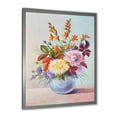 thumbnail image 2 of Designart 'Still Life With Asters On Colorful Flowers In Vase' Traditional Framed Art Print, 2 of 4