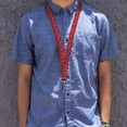 thumbnail image 2 of Buckle-Down Lanyard, Festive Holiday Christmas Trees Scattered Red Multi Color, Elastic, 2 of 4