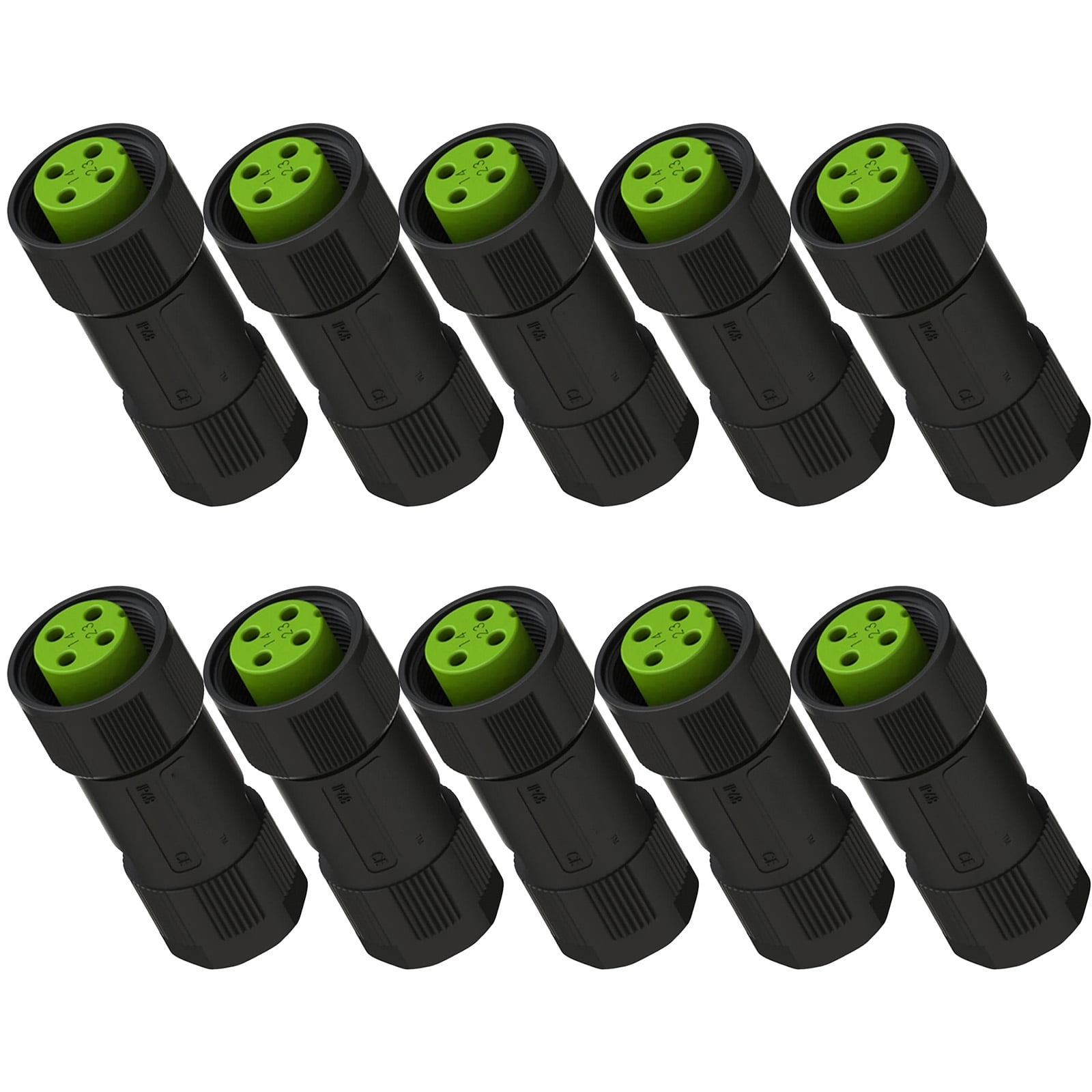 10pcs 4 Pin Male Terminals Block Secure Connection for Outdoor Industrial Durability