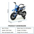 thumbnail image 3 of Kids Electric Motorcycle Dirt Bike,12V Ride-On Motorcycle Car for Kids,Off-Road Street Bike with Training Wheels, Spring Suspension, High/Low Speeds, 3 of 8