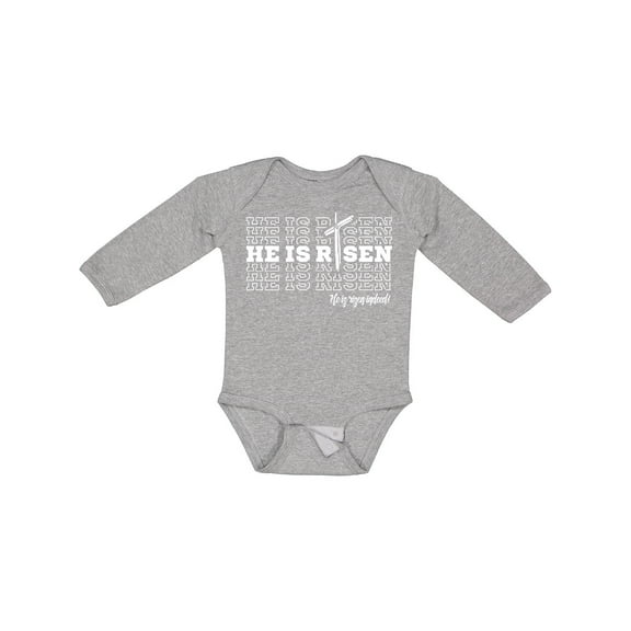 Inktastic He is Risen Mirror Words Boys or Girls Long Sleeve Baby Bodysuit