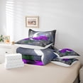 thumbnail image 5 of Purple Rose Twin Comforter Set 7 Piece,Silver Moon Bed in a Bag,Romantic Floral Galaxy Flowers Bedding Comforter Sets with 1 Comforter,2 Shams,2 Pillowcases,1 Flat Sheet,1 Fitted Sheet, 5 of 5