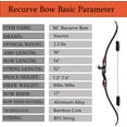 thumbnail image 4 of 56" Recurve Bow with 30 Max Draw 30 35 40 45 50lb Draw Weight Right Hand Outdoor Hunting Bows Arrows Archery Set, 4 of 7
