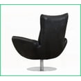 thumbnail image 4 of Global United 22" Modern Top Grain Italian Leather Lounge Chair - Stainless Steel Chrome Base for Living Room, 4 of 10