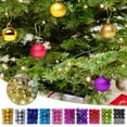 thumbnail image 3 of Bxaolu Mini Christmas Ball Ornament 1.18" Christmas Tree Decorations 3 Styles Small Christmas Shatterproof Ball with Hanging Loop for Holiday Party Wreath Xmas Tree Décor, 3 of 5