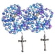 thumbnail image 2 of Collares Religiosos VentDepot CatholicDivin05 2Pzas 57cm 2.3x4.2cm Cruz Cuentas 8mm Vidrio Azul/Morado, 2 of 2