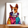 thumbnail image 4 of Hudo Wall Art - Funny Dog Canvas Poster for Kids' Room - Basenji Dog colorful art print, Canvas Painting Puppy Artwork, Watercolor Artwork Print For Bedroom, 4 of 5