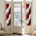 thumbnail image 2 of Marble Red Window Privacy Film, Modern Abstract Gold White Brick Stone Motif Static Cling UV Sun Blocking Heat Control Window Tint, Non-Adhesive One Way Windows Privacy Cover 17.7''x78.7'', 2 of 7