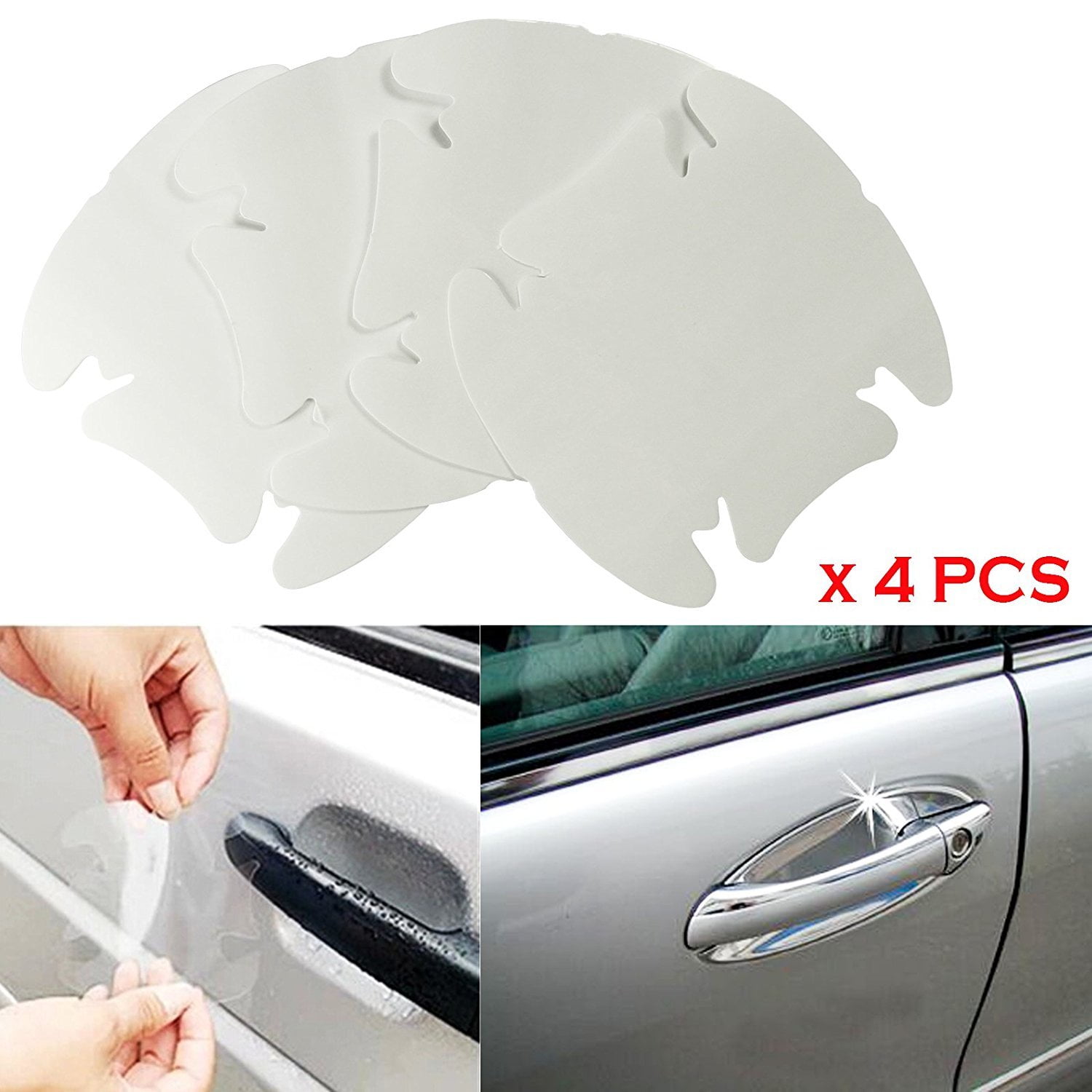 New 4x Invisible Clear Car Door Handle Paint Scratch Protector Guard Film Sheet 