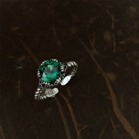HHH Niche Retro Camellia Ring Female Affordable Luxury Fashion Heavy Industry Distressed AllMatch High Sense Opening Index Finger Ring