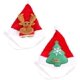 thumbnail image 2 of JM 4 Uds sombrero para mascotas tema navideño sombrero para gato decoración sombrero para mascotas muñeco de nieve árbol de Navidad alce ropa para perros JM RV021031-00792SDJ, 2 of 5