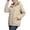 Beige, variant on Jane Wardrobe Striped Lined Hooded Jacket for Women, Water Resistant Zip Up, Casual Lightweight Nylon Outerwear with Pockets, 1 Piece, S-XXL, Plus Size Friendly