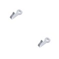 thumbnail image 4 of Eigraketly Gancho para llaves, miniperchas pulidas convenientes para colgar en la pared, ganchos resistentes, abrigo, sombrero, bolso, hogar, sala Pulverizar blanco 2piezas, 4 of 6