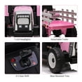 thumbnail image 5 of EastVita 12V Farm Driving Simulation Ride on Car Ride on Toys Electric Tractor with Trailer, Toddler Riding, with Remote Control, 7-LED Headlight/2+1 Gear Shift/MP3 Player/USB Port, 5 of 9