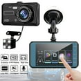 thumbnail image 1 of EGNMCR LCD DVR Video Dash Cam Recorder 1080P HD CAMERA Video Recorder Device 4.0 Inch IPS Night Vision G Sensor Loop Recording Wide-Angle Lens 140° Driving Recorder, 1 of 9
