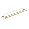 thumbnail image 5 of 23.6" Brushed Gold Stainless Steel Towel Bar - Modern Wall Mounted Rack for Bathroom, Kitchen, Laundry Room - Anti-Rust, Easy Install, Sleek Design, 5 of 6