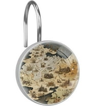 HemaKeyy Sturdy Stainless Steel Shower Curtain Hooks, 12 Count