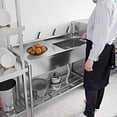 thumbnail image 2 of Évier Utilitaire Autoportant en Acier Inoxydable 47x20 Po Bol Simple avec Robinet Eau Chaude et Froide Support de Rangement Intégré Buanderie Commerciale Ferme Salle de Bain Cuisine, 2 of 7