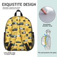 thumbnail image 5 of Police and Sheriff Yellow Pattern Backpack for School, Cute School Bag with Adjustable Shoulder Straps and Padded Back, 13.8"x11.4"x6", 5 of 5