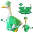 thumbnail image 4 of YingYouFu Patricks Day Porch Goose Outfit Goose Costume for 11.81 inch High Cement or Plastic Geese Costume for Yard Lawn Outdoor Garden Patio Statue Leprechaun Dress Holiday Decor, 4 of 7