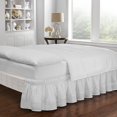 thumbnail image 4 of EASY FIT Baratta Elastic Wrap Around Bed Skirt, Easy On/Off Dust Ruffle (18-Inch Drop), Queen/King, White, 4 of 10