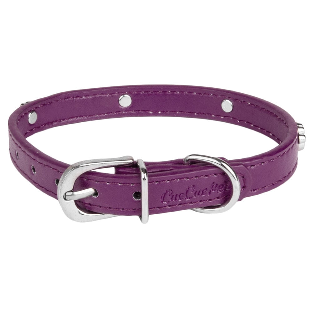 CUECUEPET Adjustable Dog Collar with Embellished Paw Bling Charms [Multiple Sizes]