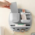 thumbnail image 3 of Storage Racks, Wall Mounted Pen Pencil Holder, Wall Shelf Floating Nail-Free Key Rack for Wall with 4 Hooks and A Floating Shelf for Office Art Supplies(Pink), 3 of 8