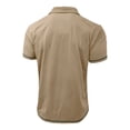 thumbnail image 5 of LEKWK Mens Golf Shirts Slim Fit Short Sleeve Shirts Contrast Trim Pocket Tennis Shirts Business Work Casual Summer Cotton Blend, 5 of 7
