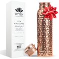 thumbnail image 1 of Botella de agua Otiem Pure Copper, 1 litro/34 oz, hecha a mano, ayurvédica, 1 of 9