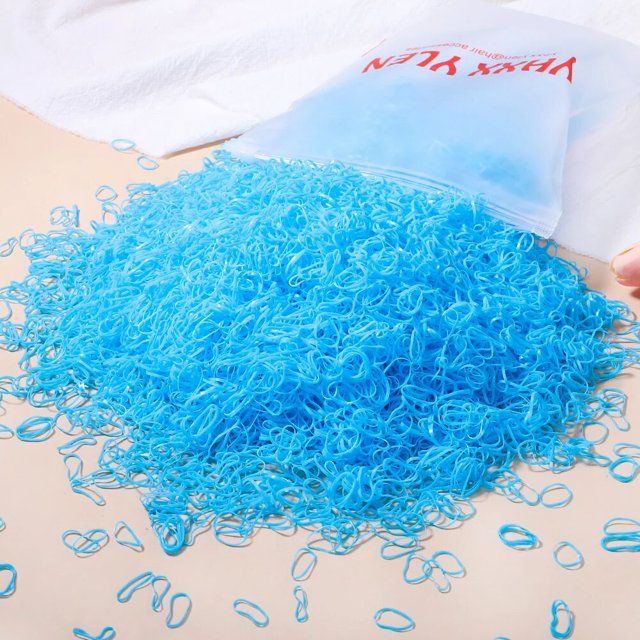 500/1000/2000 Uds. Banda de goma desechable colorida para niñas, lazos para el cabello, diadema, coleteros para niños, bandas, accesorios para el cabello para niños