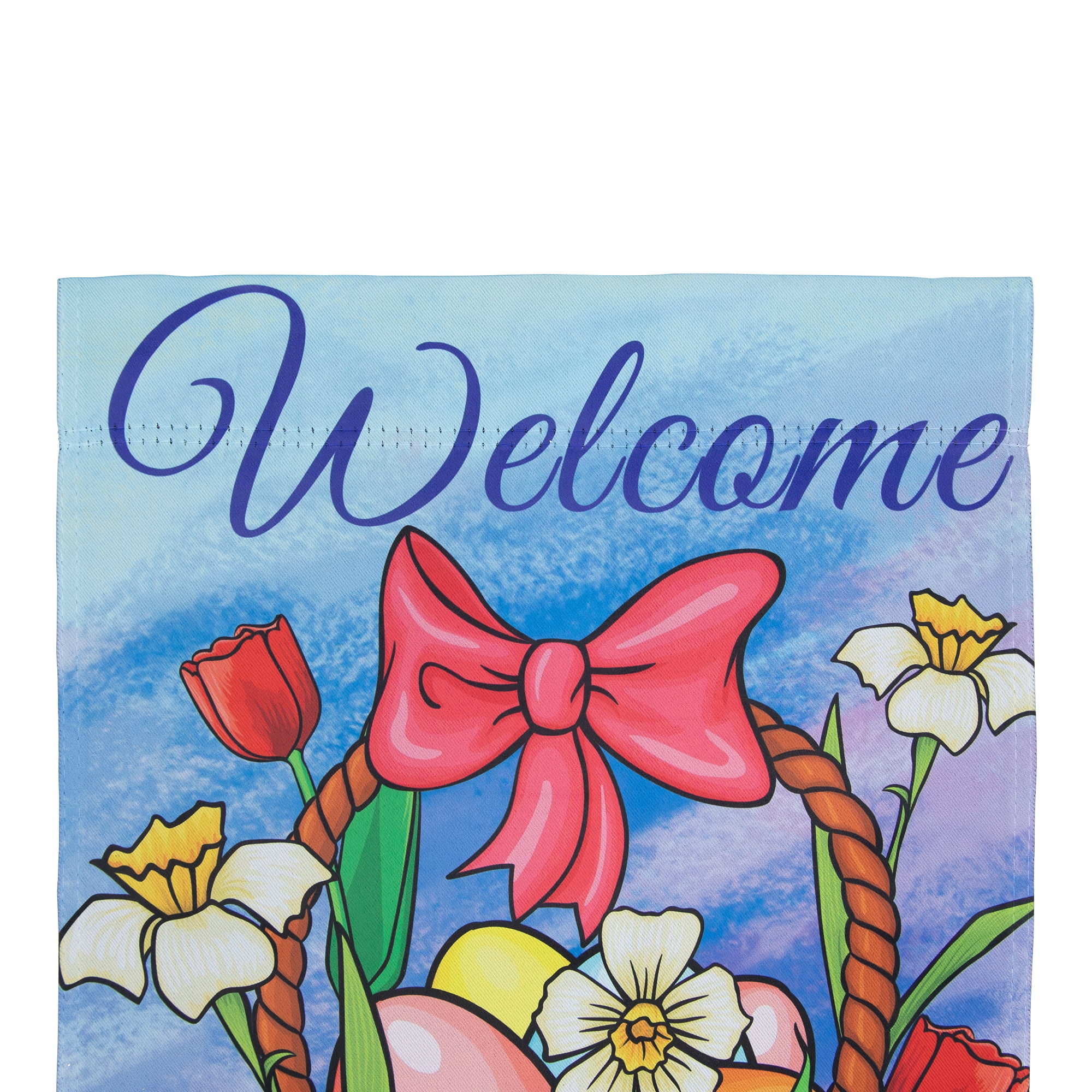 Welcome Easter Basket Outdoor House Flag 28" x 40"