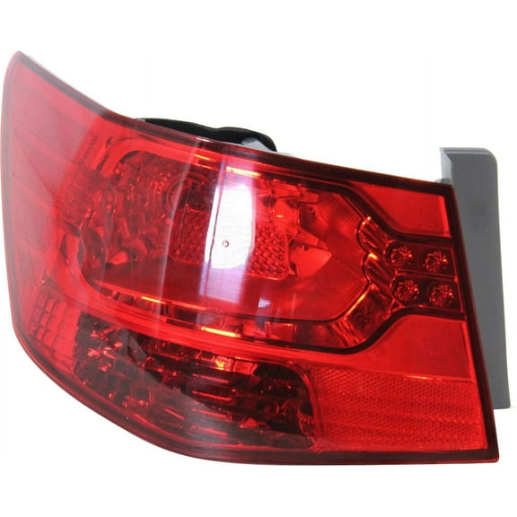 Tail Light Compatible With 2010-2013 Kia Forte Left Driver Side, Outer With bulb(s)