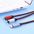 thumbnail image 5 of Cable de audio USB tipo C a 2 RCA para amplificador de altavoz de tableta Xiaomi Huawei, 5 of 5