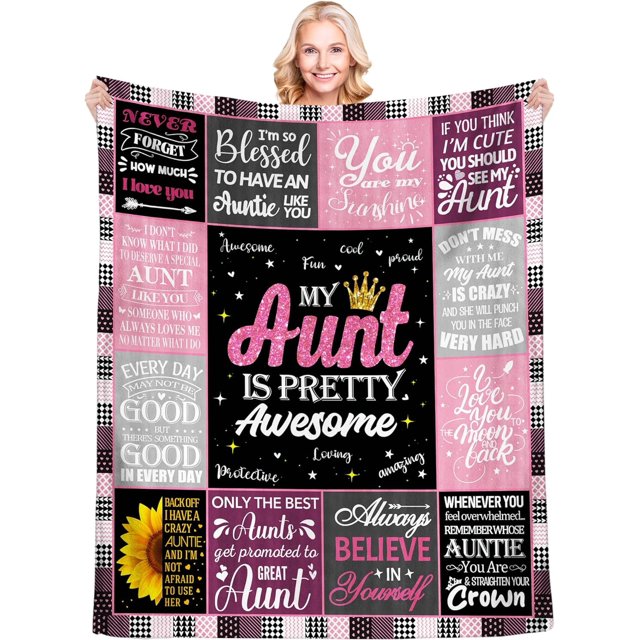 LHSHID Birthday Gifts for Aunt Blanket Flannel Soft and Comfortable Anti static Bed Sofa Blanket 50x60in
