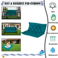 thumbnail image 6 of XXLYY Porch Swing Cushions, Waterproof Swing Replacement Cushions with Backrest and Ties, Garden Bench Seat Cushion, Outdoor Porch Patio Swing Non-Slip Chairs Pad, 6 of 8