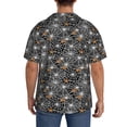 thumbnail image 3 of Kdxio Men's Hawaiian Shirt for Men Short Sleeve Shirt Spider Cobweb Summer Casual Holiday Beach Button Down T-Shirts, 3 of 5