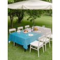 thumbnail image 4 of Outdoor Tablecloth with Umbrella Hole for Patio/Picnic/Party/Camping, Blue Beige Ombre Coastal Waterproof Table Cloth Rectangle Table Cover Washable, Summer Beach Seaside Vacation (60"x 120"), 4 of 8