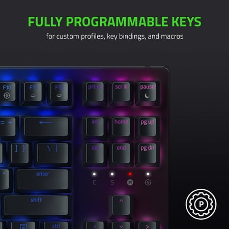 Razer - BlackWidow V3 TKL Wired Mechanical Green Clicky Tactile Switch Gaming Keyboard with Chroma RGB Backlighting - Black